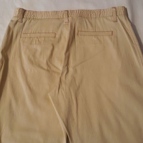 Vintage Zena Jeans‎ Crop Dress Pants Yellow Pink 8 - Picture 4 of 5